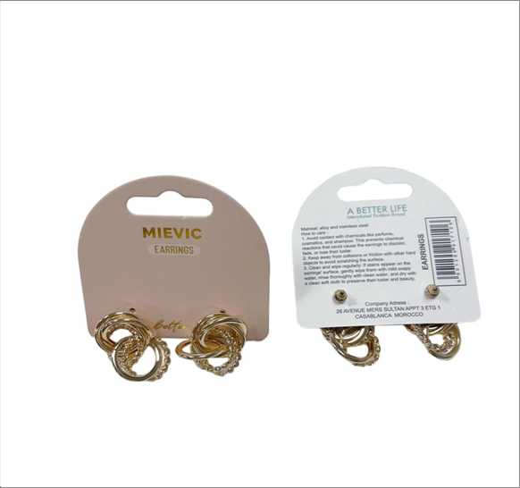 Boucles d'Oreilles Intertwined Knot - Doré