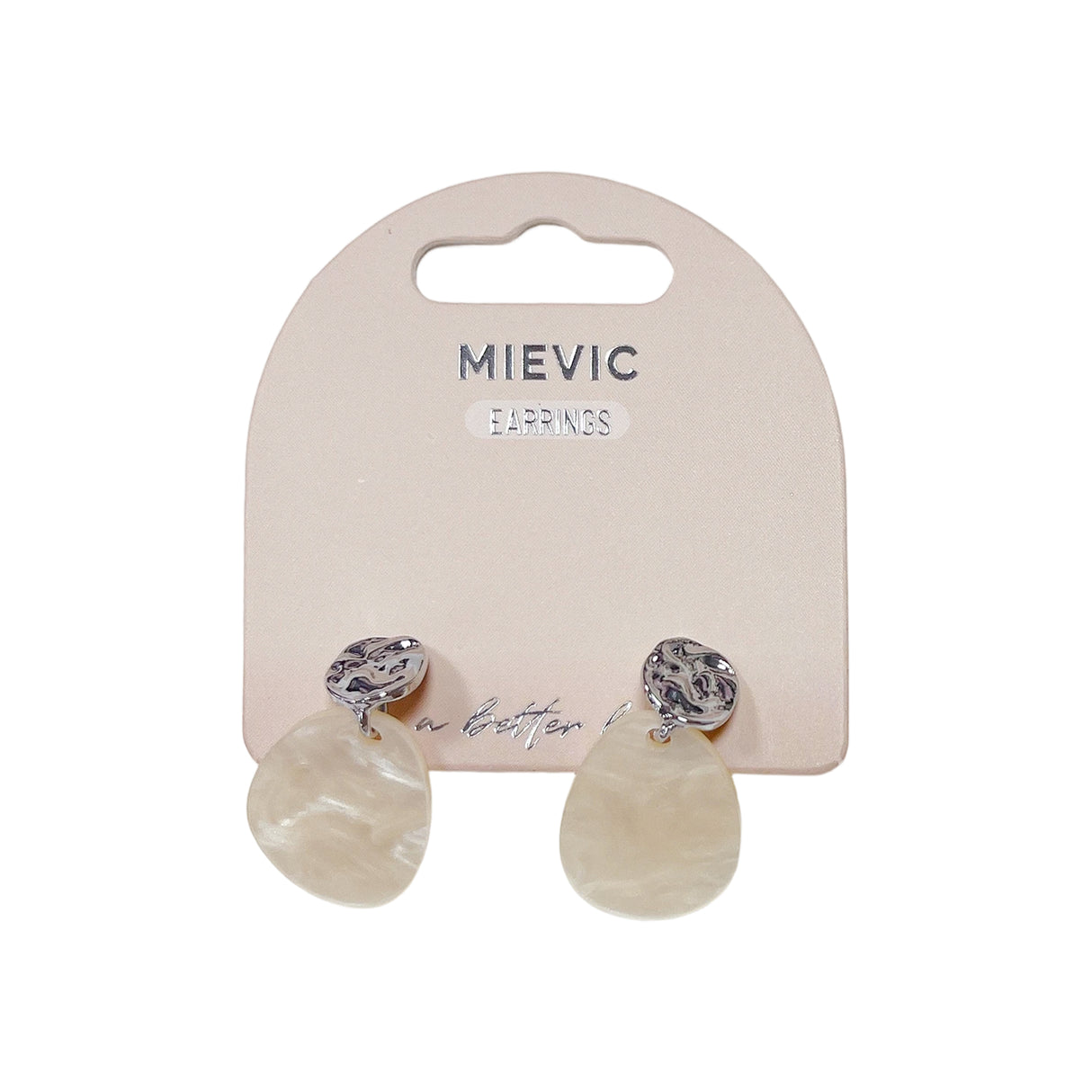 Boucles d'Oreilles Shell Disc - Argenté