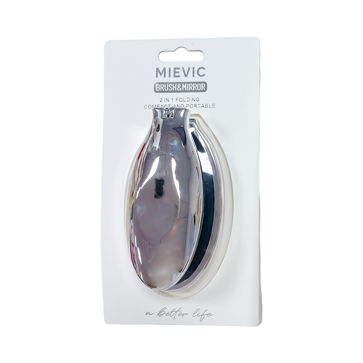Brosse à Cheveux Oval Hair Brush Mirror - Argenté