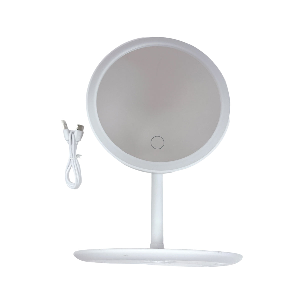Round Table Makeup Mirror White