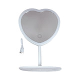 Heart Shape Table Makeup Mirror White