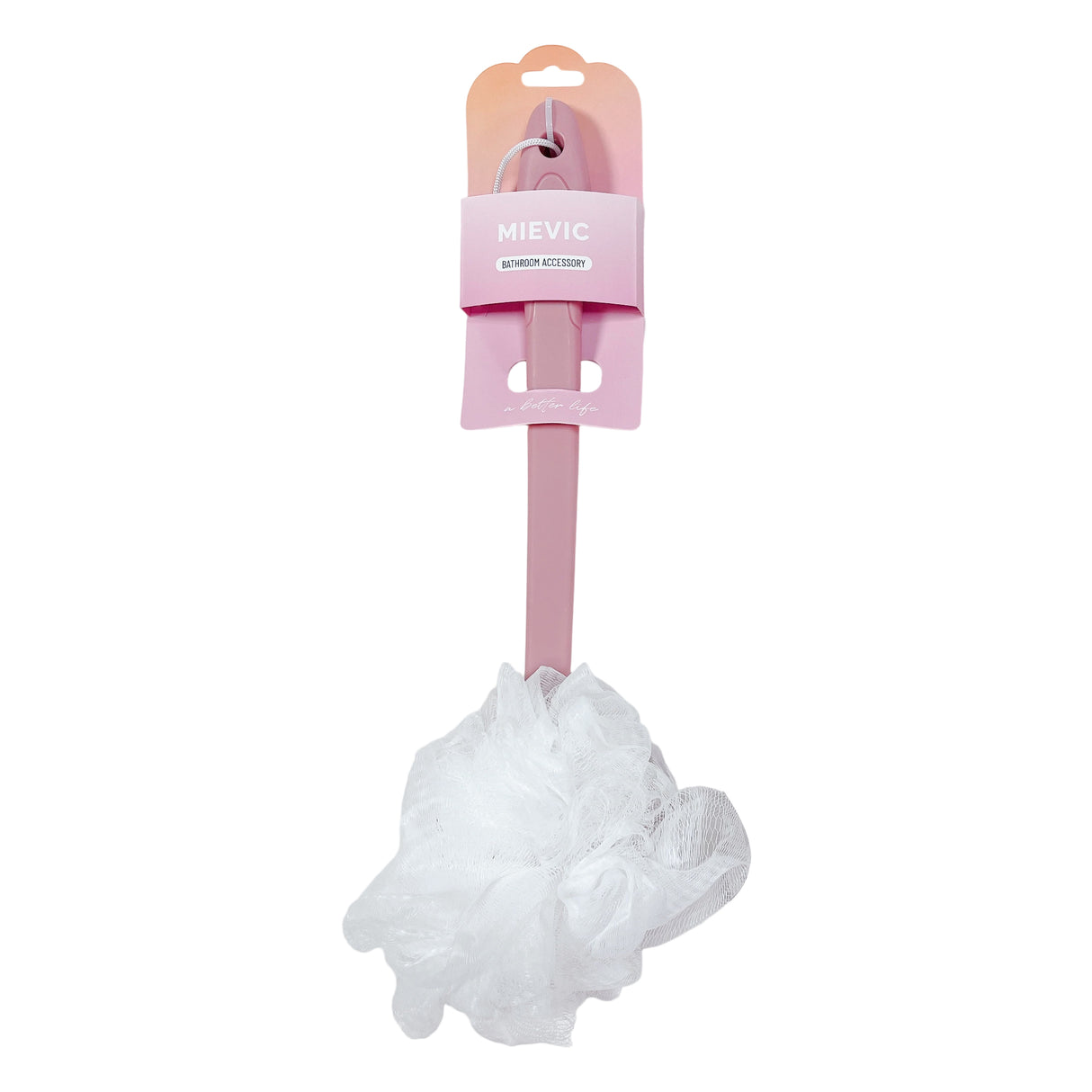 Éponge de Bain avec Manche Rose