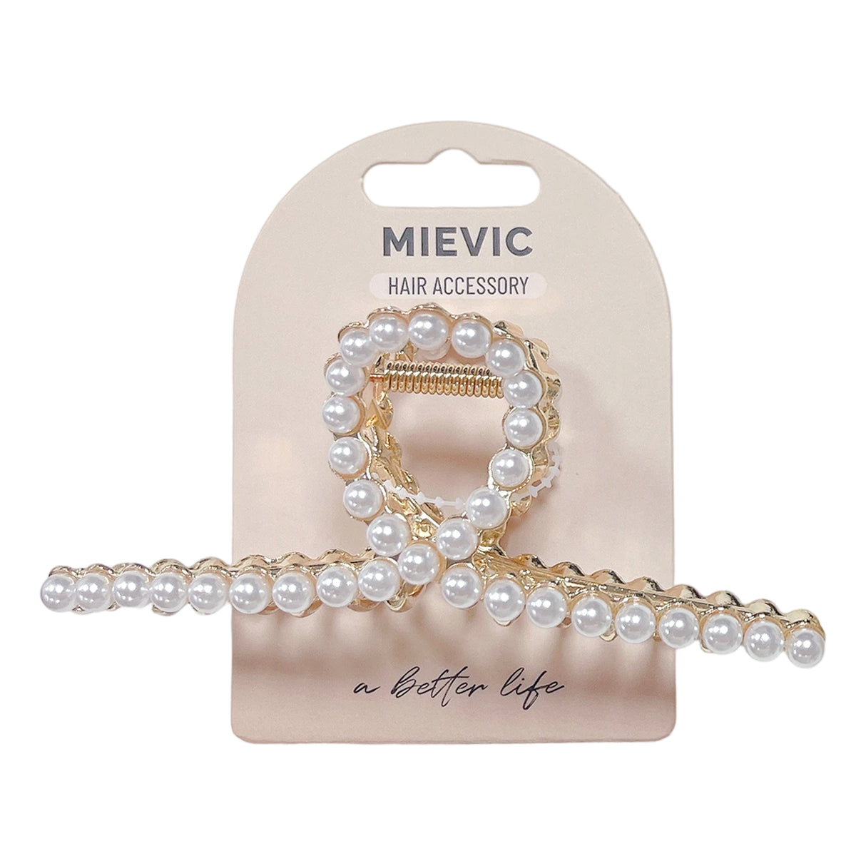 Pince à Cheveux Maxi Pearl Hair Claw Pearl