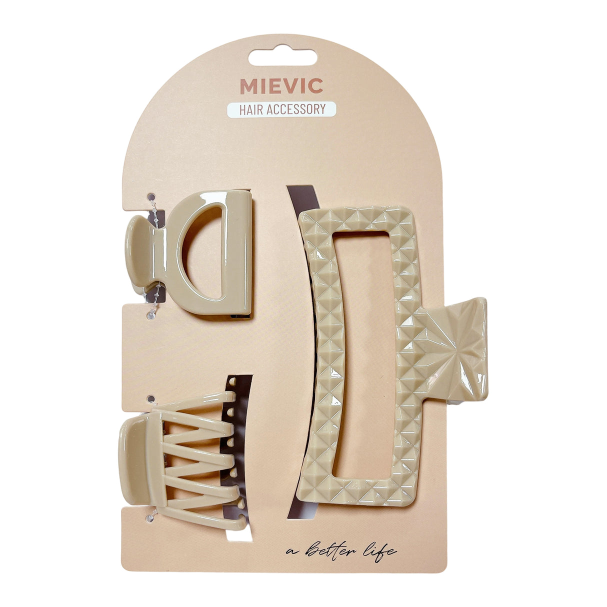 Ensemble Pinces à Cheveux 3 pcs Série Nude