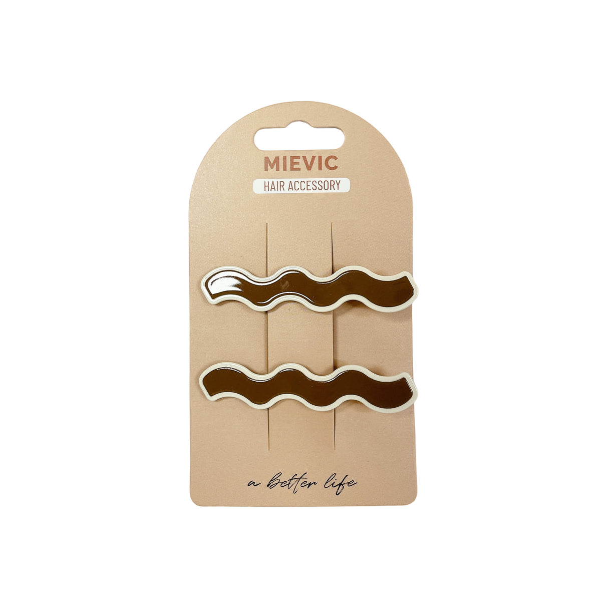 Wavy Hair clip NUDE SERIES 2pcs