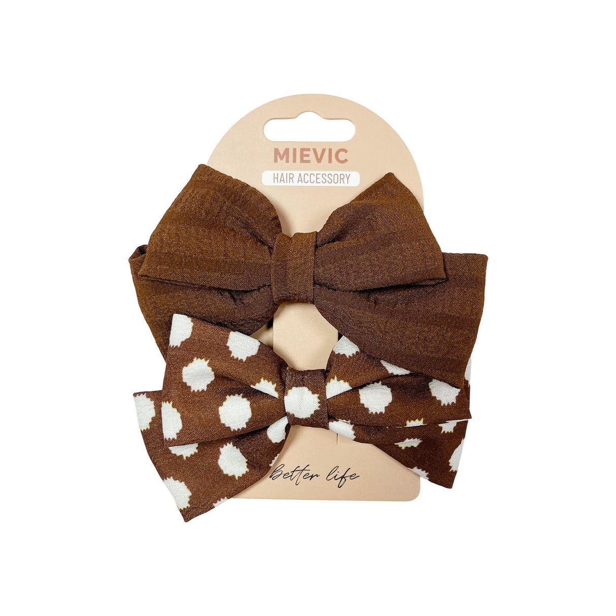Bow Hair clip NUDE SERIES 2pcs