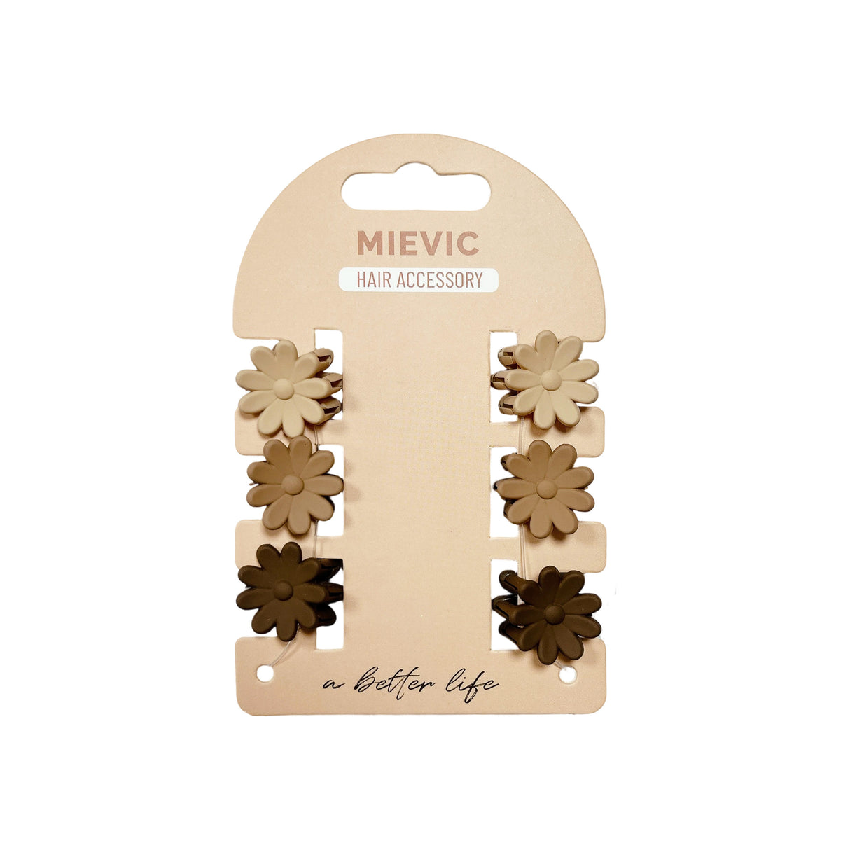 Flower Hair claw NUDE SERIES 6pcs