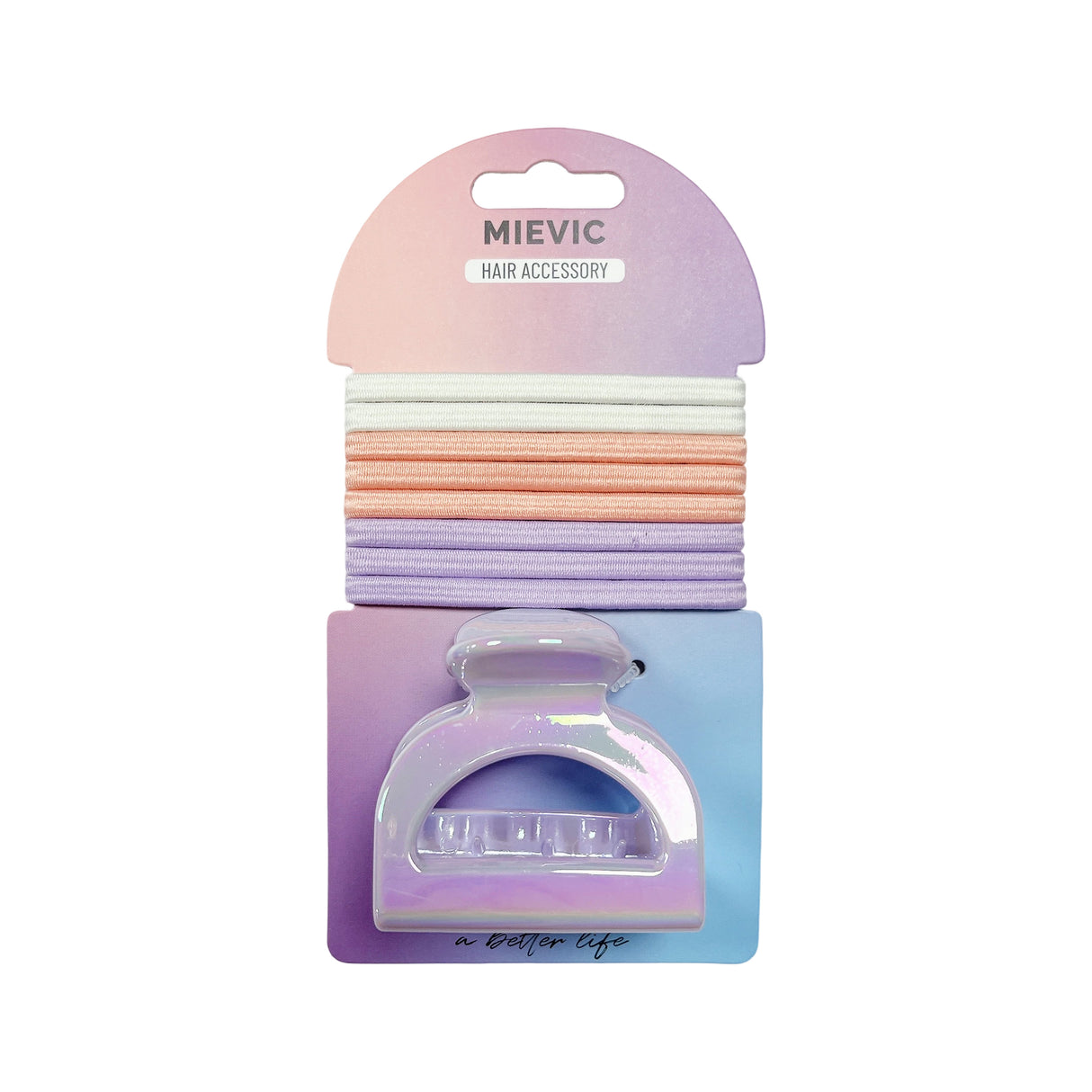 Hair claw with elastic band PASTEL SERIES