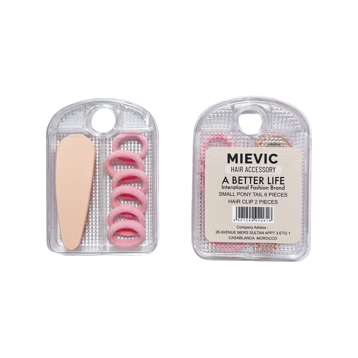 Set Accessoires Cheveux Rose Pastel