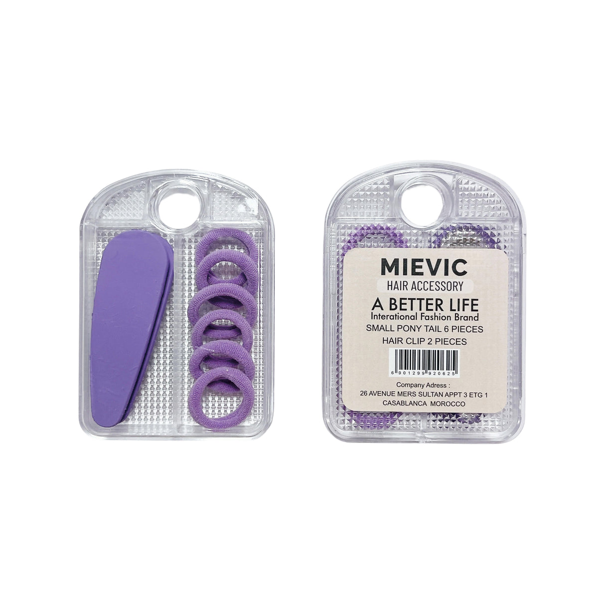 Hair accessories set purple PASTEL SERIES