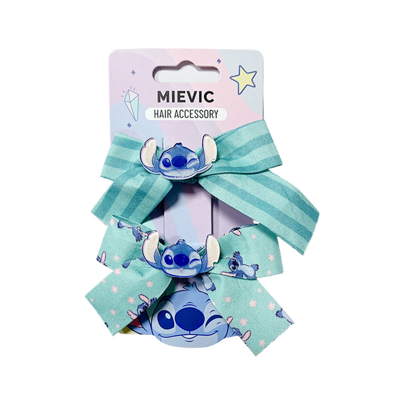 Barrette Duo Nœud Mint Stitch Édition
