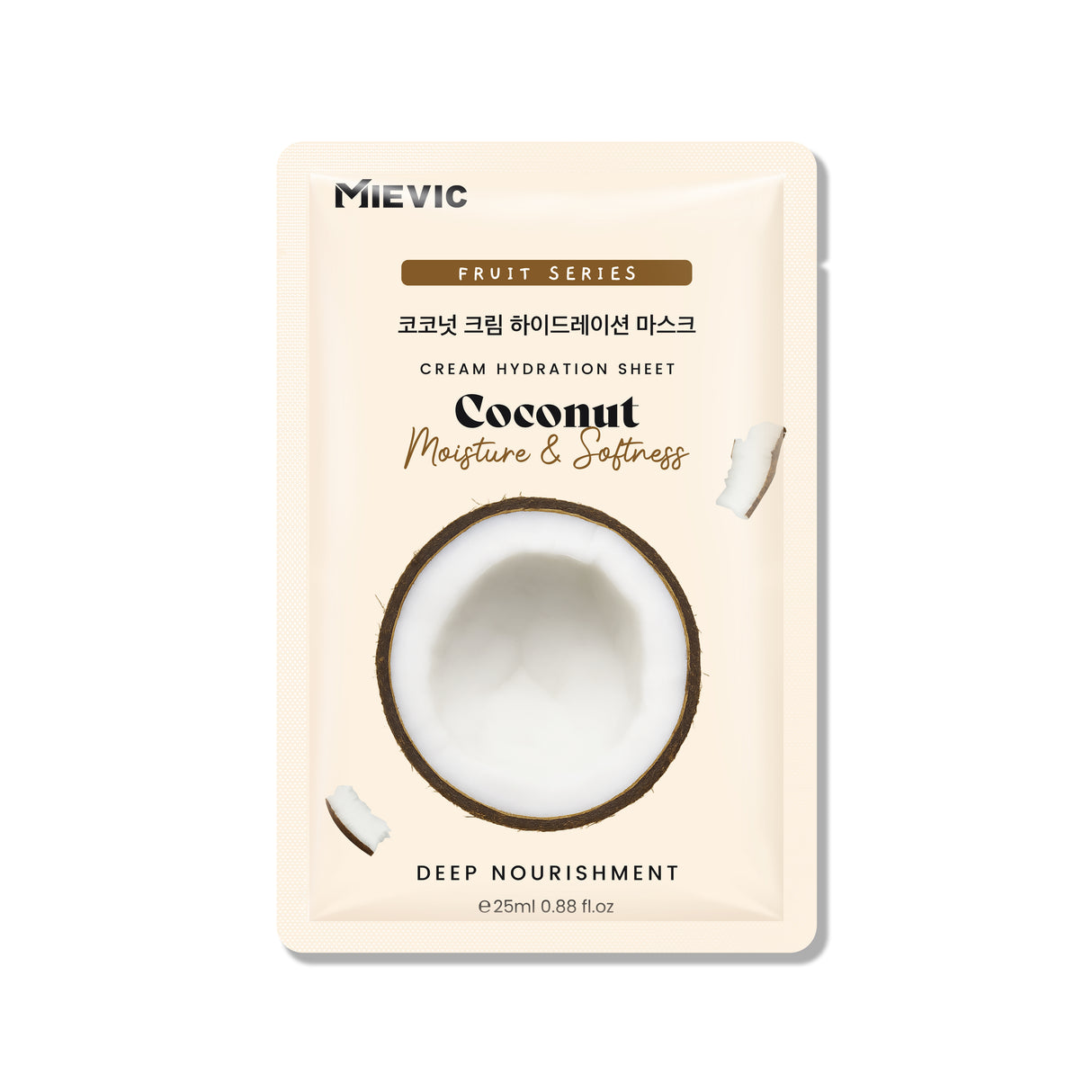 Masque en Tissu Hydratation Crème à la Noix de Coco