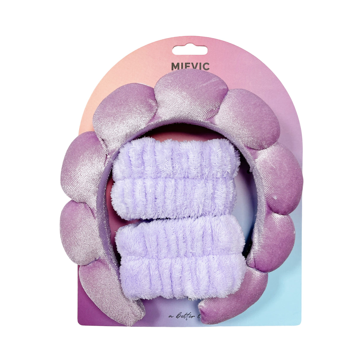 Ensemble Accessoires Cheveux Série Pastel Multicolore Violet