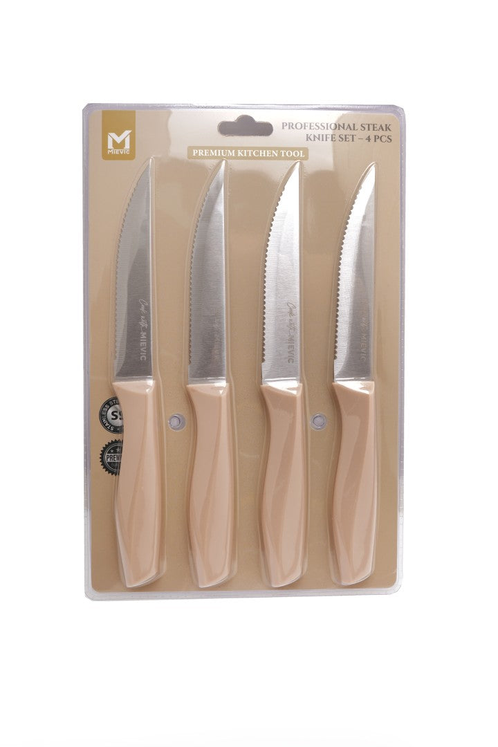 Set de 4 couteaux à steak 5" à poignée PP