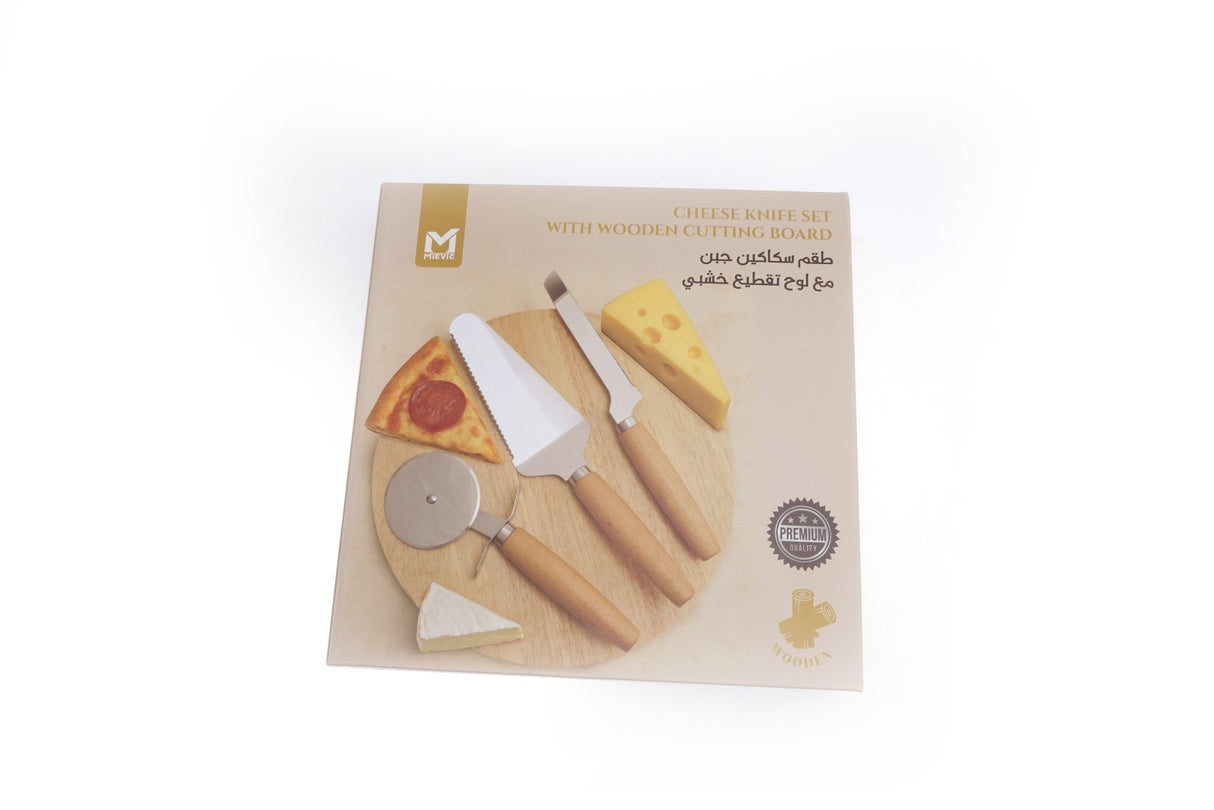 Set de 3 couteaux à fromage avec planche