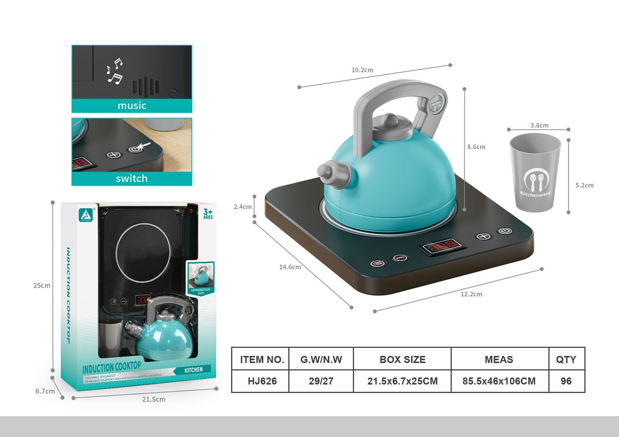 Home appliance simulation battery stove (function: lighting and sound effects, battery 3 * AAA not included) HJ626