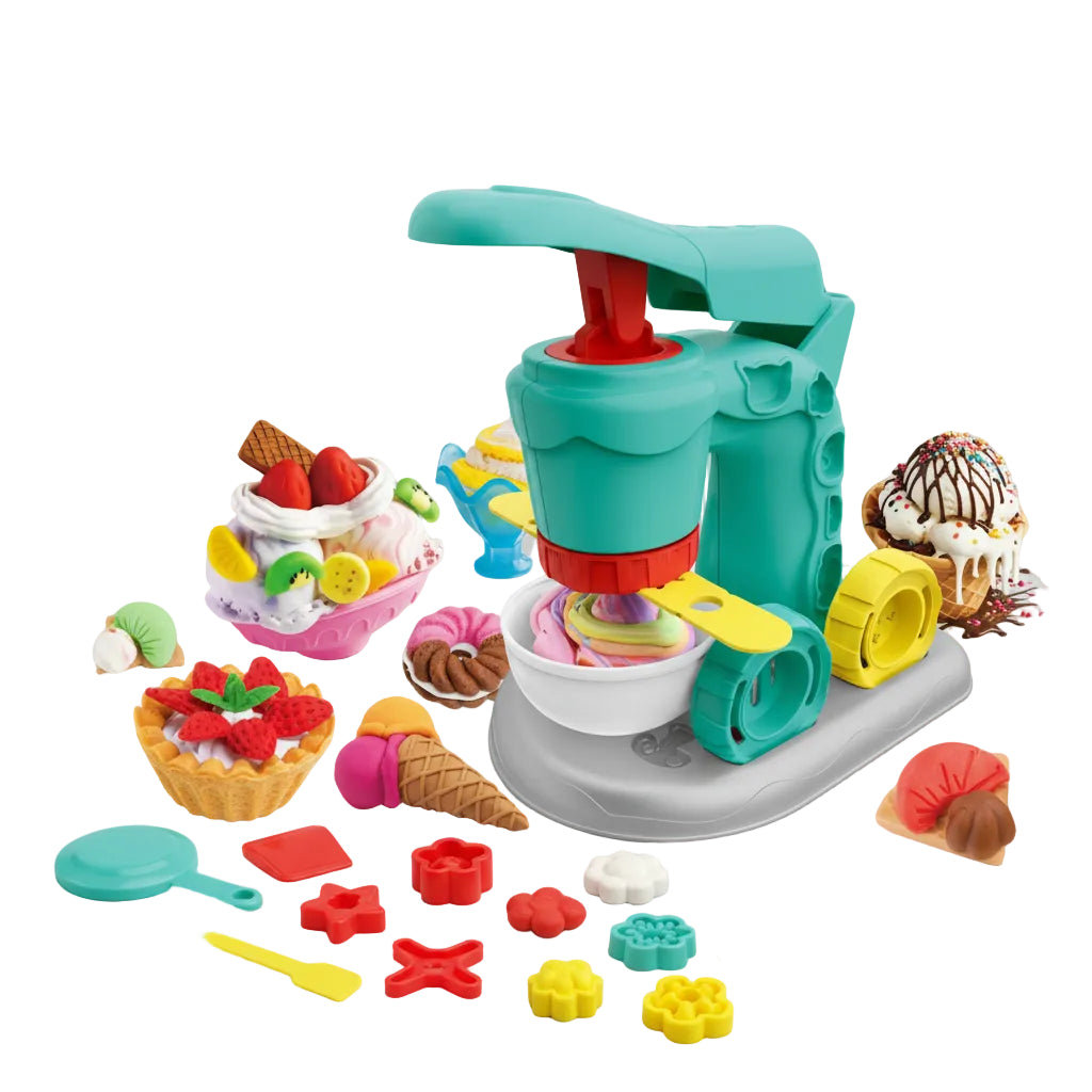 DIY set of hand pressed ice cream machine clay (single 2-color mixed)
