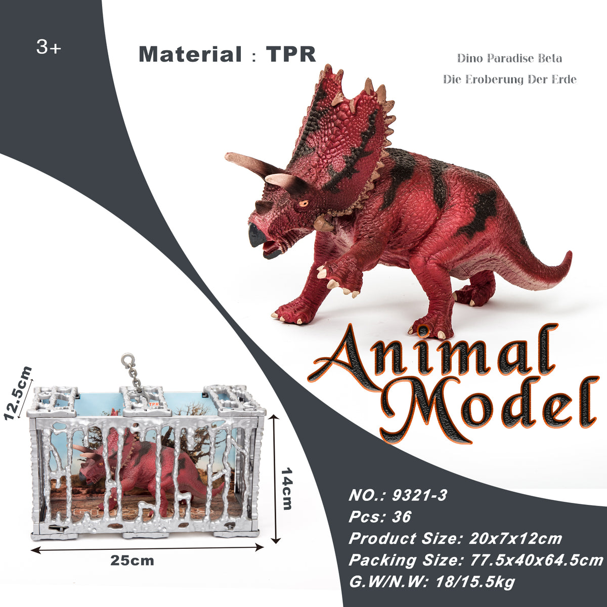 Figurine Dinosaure TPR - Pentacératops