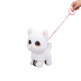Peluche Chat Blanc à Pousser