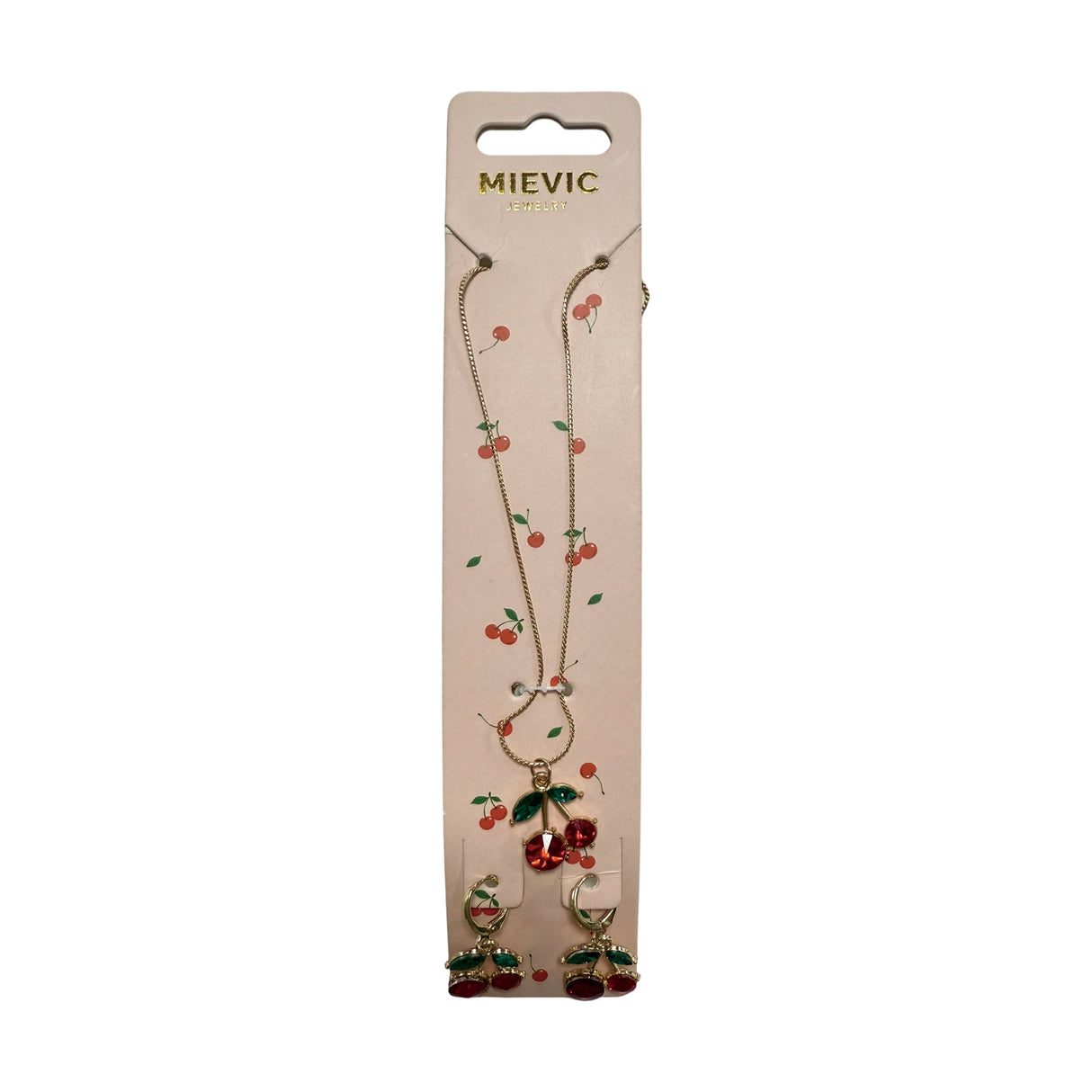 Collier et Boucles d'Oreilles Série Cherry