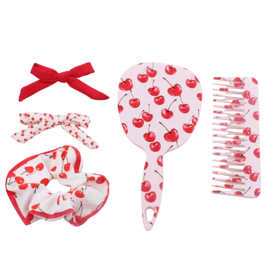 Set brosse et miroir collection Cerise