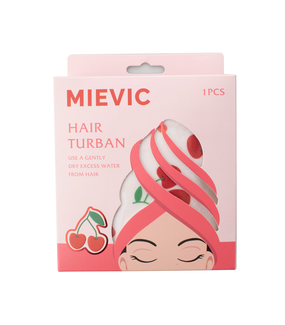 Hair Drying Cap Red Cherry Babe Series
