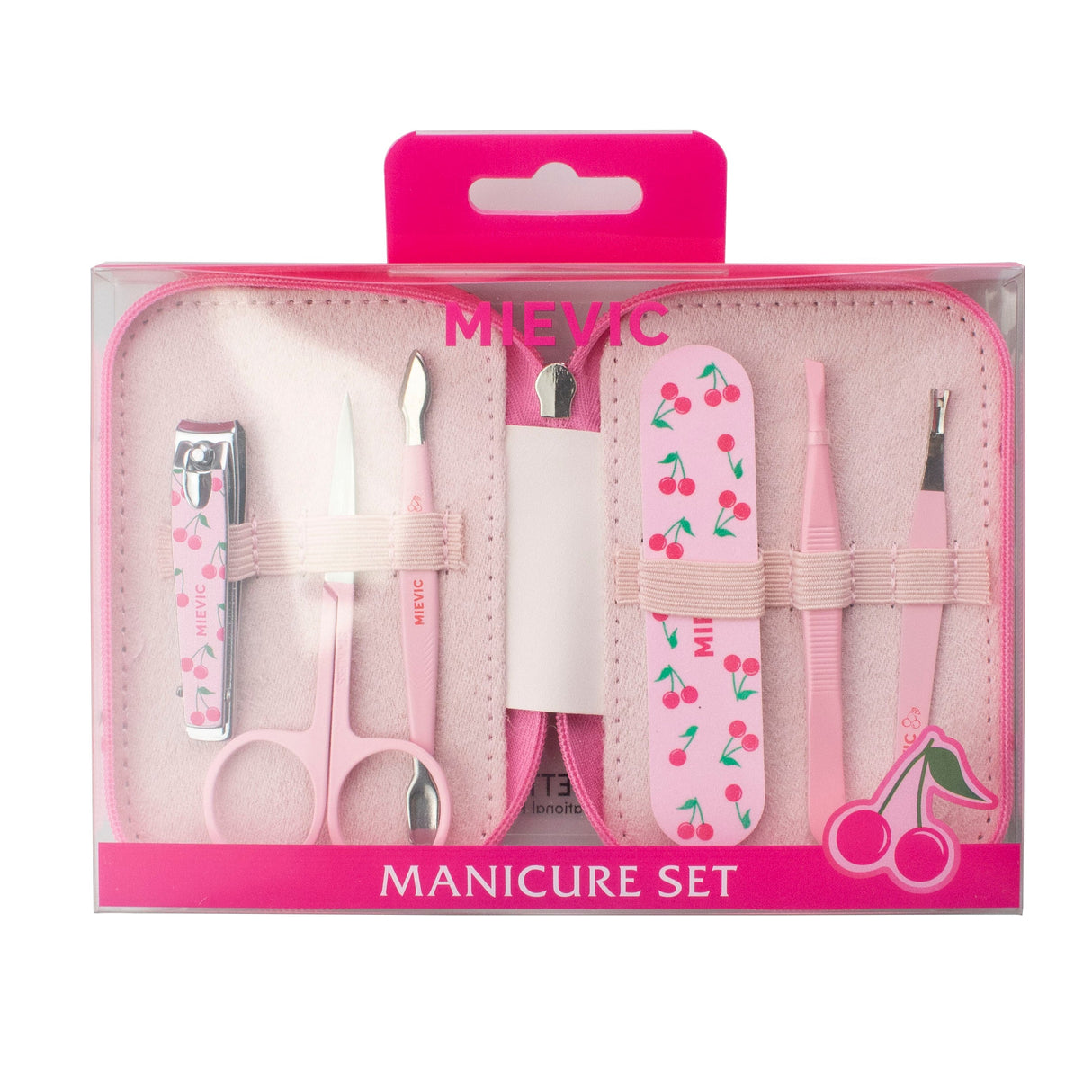 Set Manucure Cerise 7 Pièces Rose
