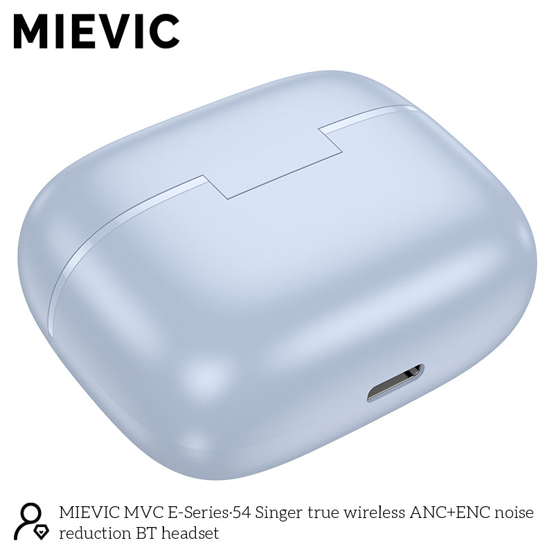 Écouteurs Bluetooth sans fil avec réduction de bruit ANC+ENC bleu