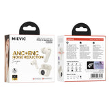 Écouteurs Bluetooth sans fil avec réduction de bruit ANC+ENC blanc