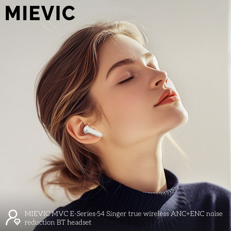 Écouteurs Bluetooth sans fil avec réduction de bruit ANC+ENC - Noir