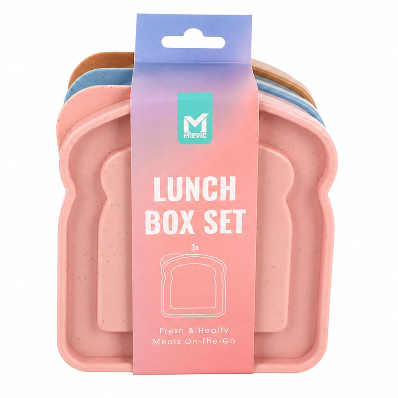 Set de 3 boîtes à sandwich carrées