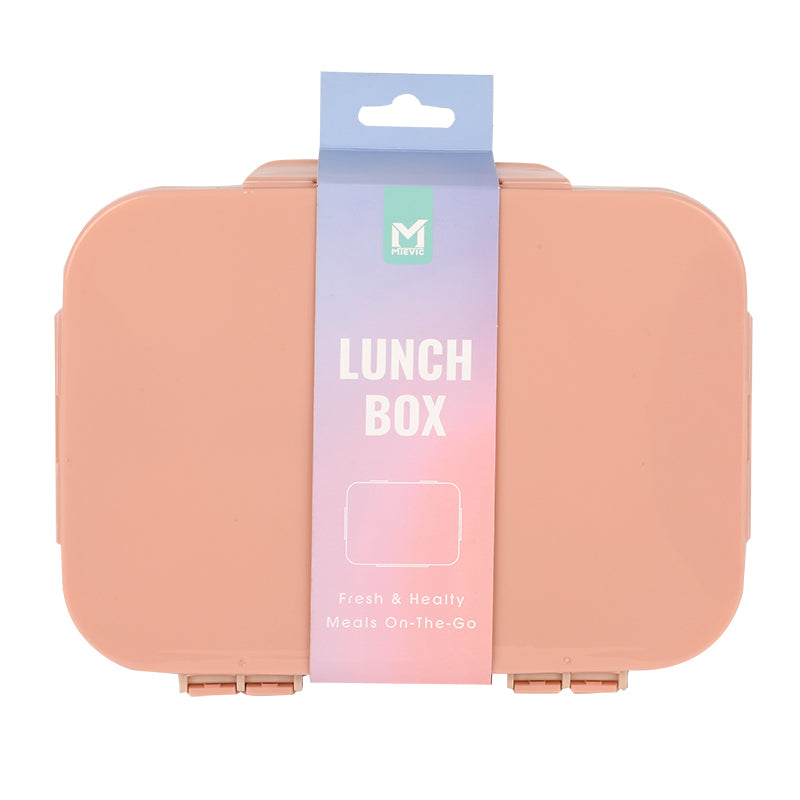 Boîte à déjeuner rectangulaire en plastique - rose