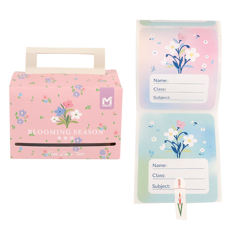 Rouleau d’étiquettes autocollantes pour prénom 100 pièces Set - rose