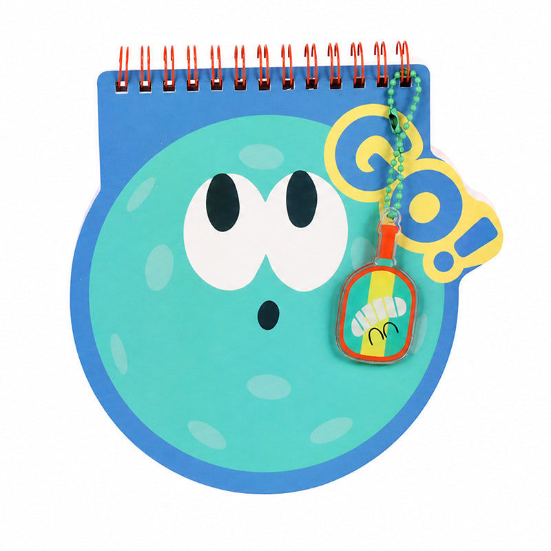 Carnet rond à spirales - bleu