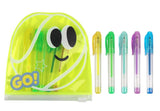 Set de mini stylos gel colorés avec pochette 5 pièces
