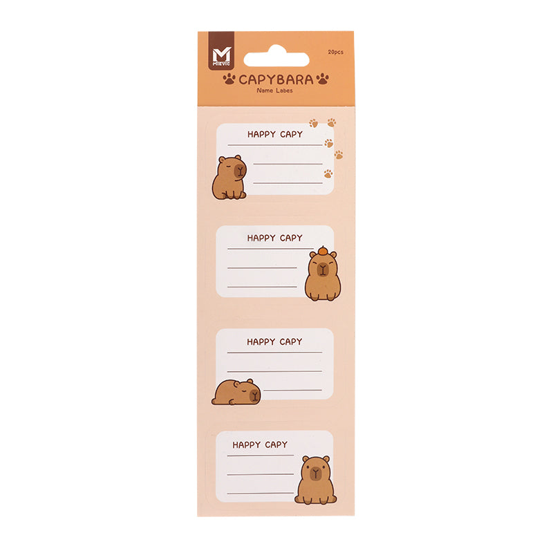 Set de 20 Étiquettes pour Bagages – Capybara BTS26