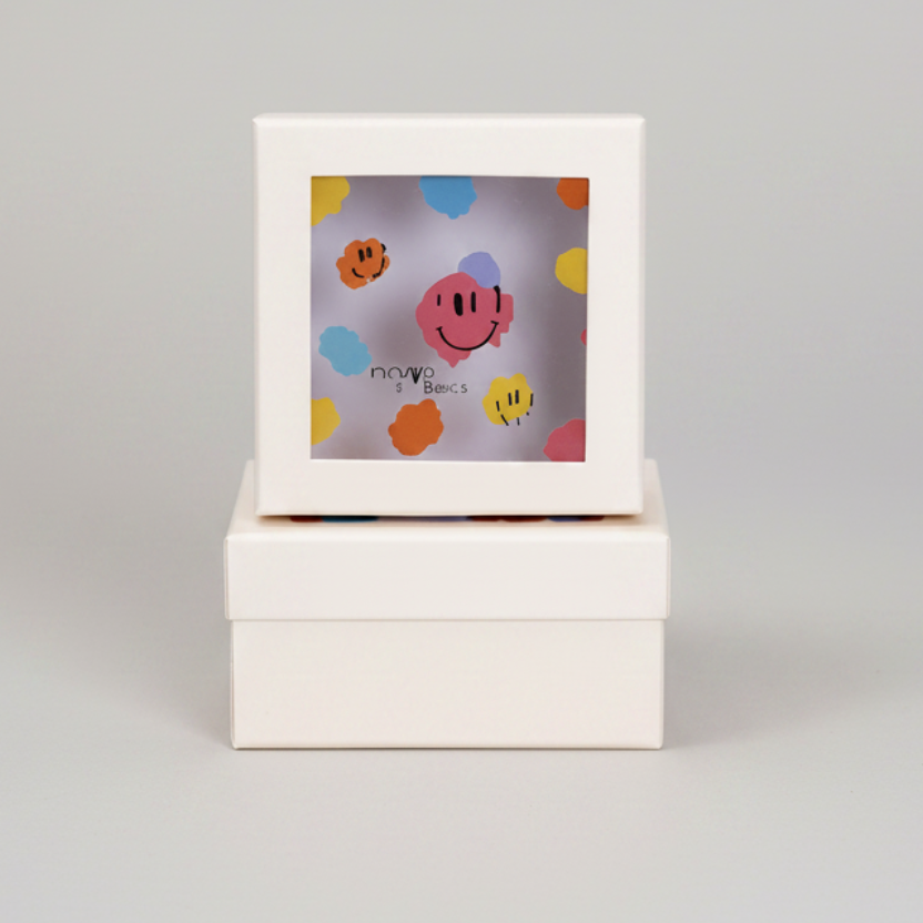 Boîte Cadeau Happy Smile – 15 × 15 × 6,5 cm