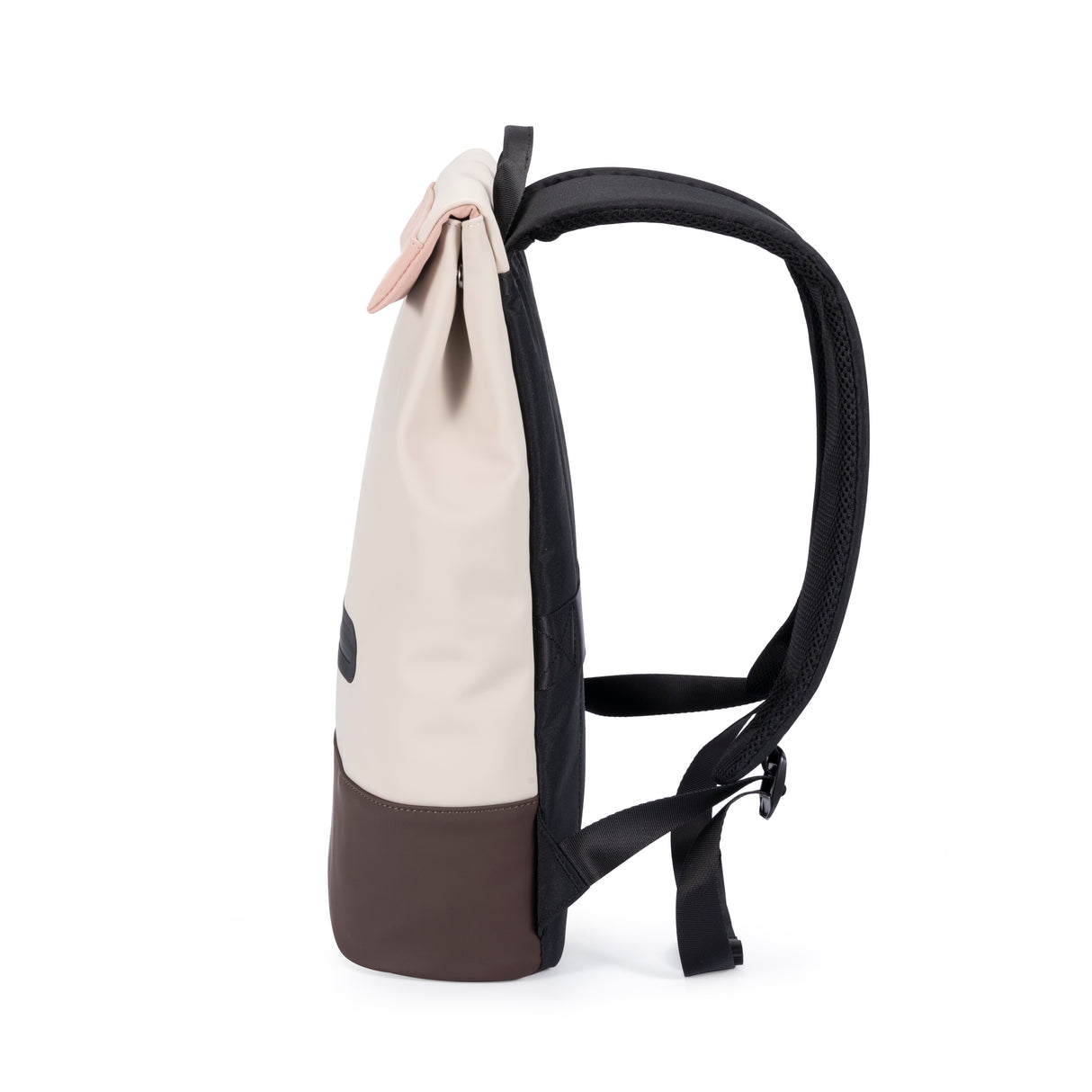 Sac à Dos pour Ordinateur en Similicuir PU Rose – Roll Top