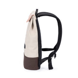 Sac à Dos pour Ordinateur en Similicuir PU Rose – Roll Top
