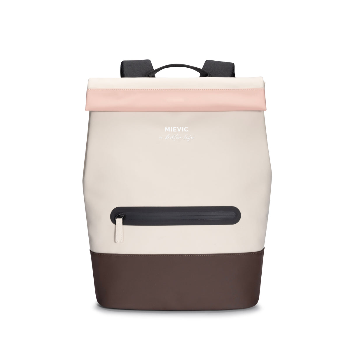 Sac à Dos pour Ordinateur en Similicuir PU Rose – Roll Top