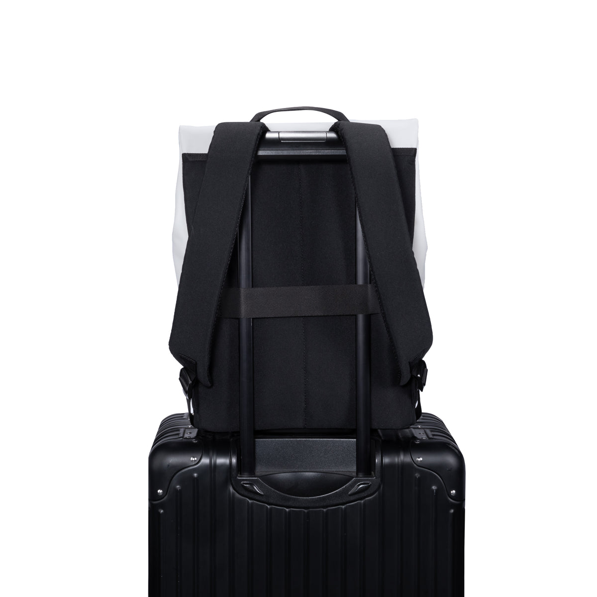 Sac à Dos pour Ordinateur en Similicuir PU Bleu – Roll Top