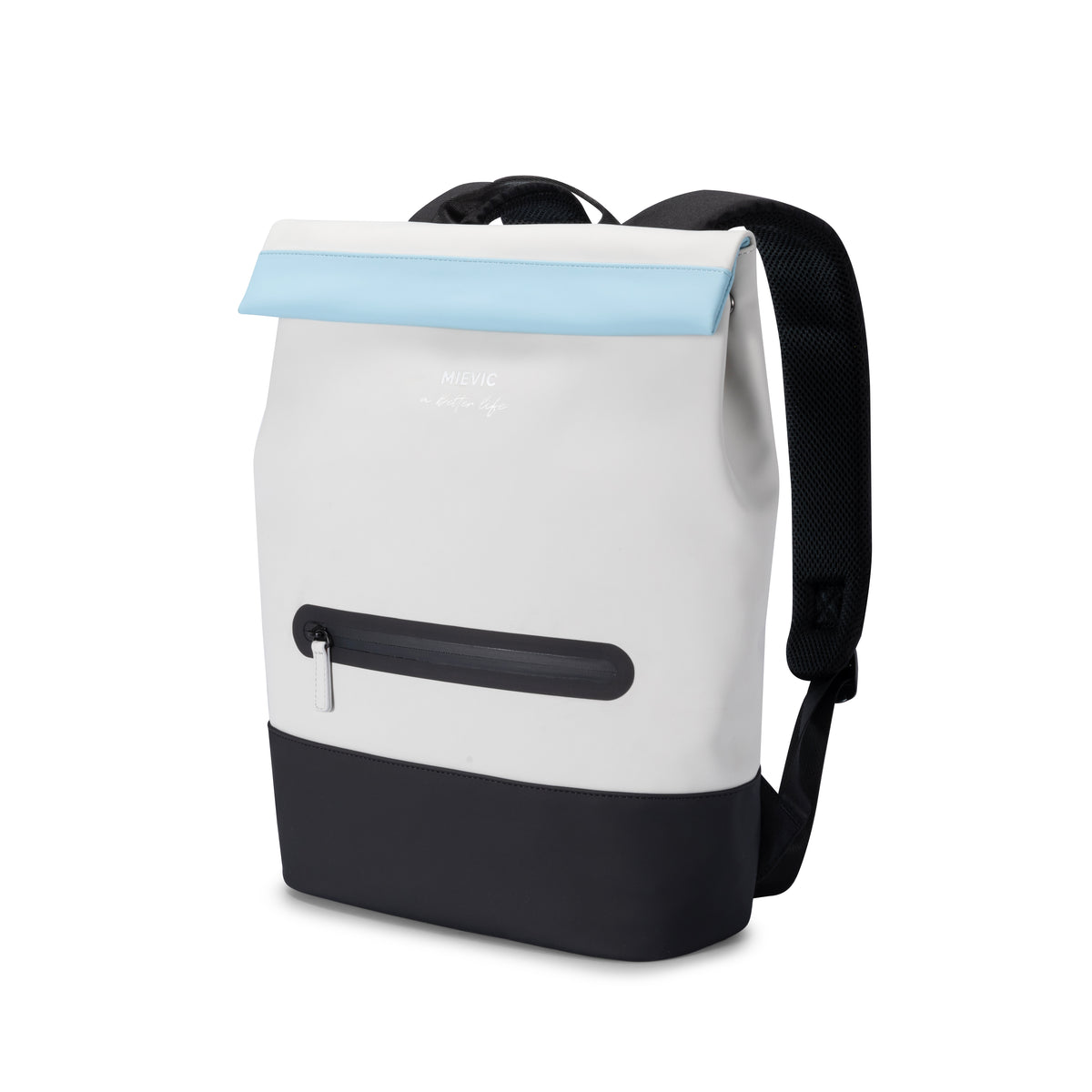 Sac à Dos pour Ordinateur en Similicuir PU Bleu – Roll Top