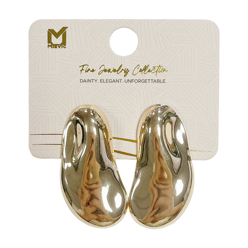 Boucles d’oreilles imposant dorées chunky créoles - 2 pièces