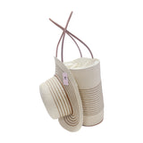 Ensemble Chapeau et Sac de Plage en Paille Marron Clair
