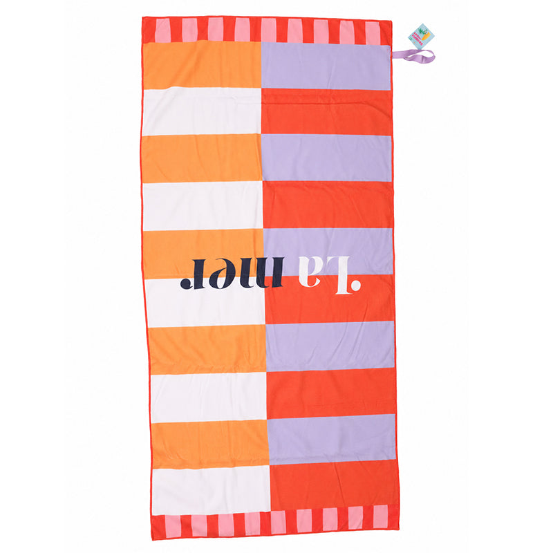 Serviette de Plage - Rayures Orange
