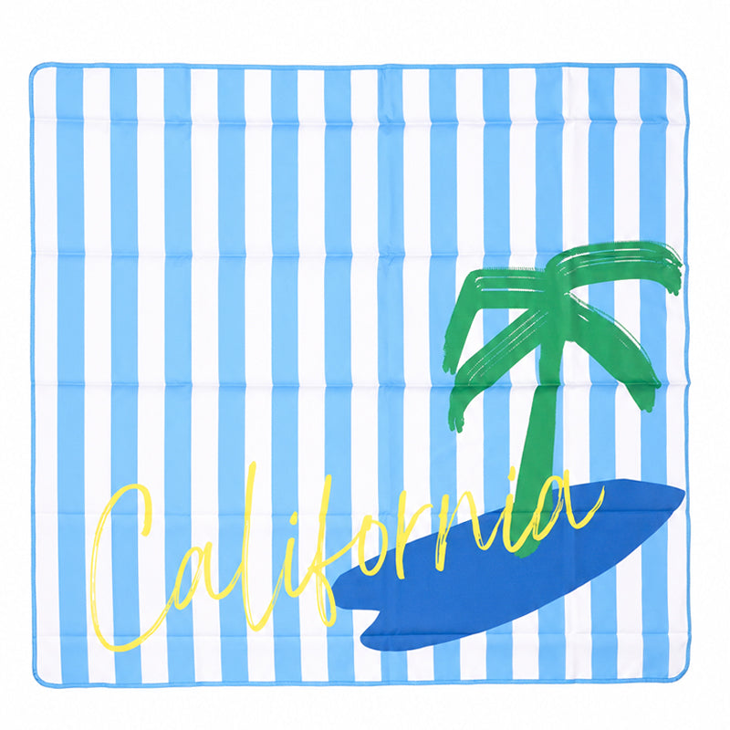 Serviette de Plage - Motif Palmier Bleu