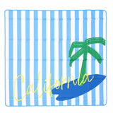 Serviette de Plage - Motif Palmier Bleu