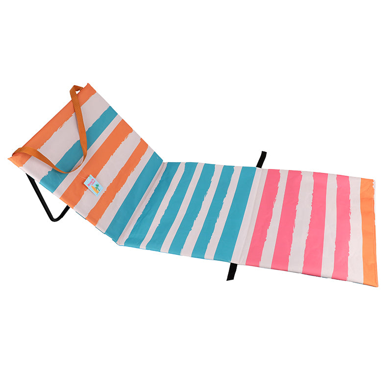 Chaise de Plage Pliante - Rayures Multicolores