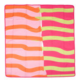 Tapis de Plage Pliable - Rayures Orange
