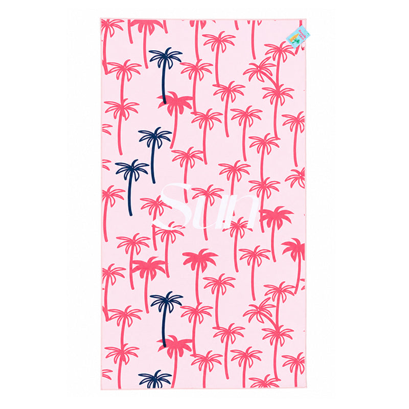 Serviette de Plage - Motif Palmier Rose